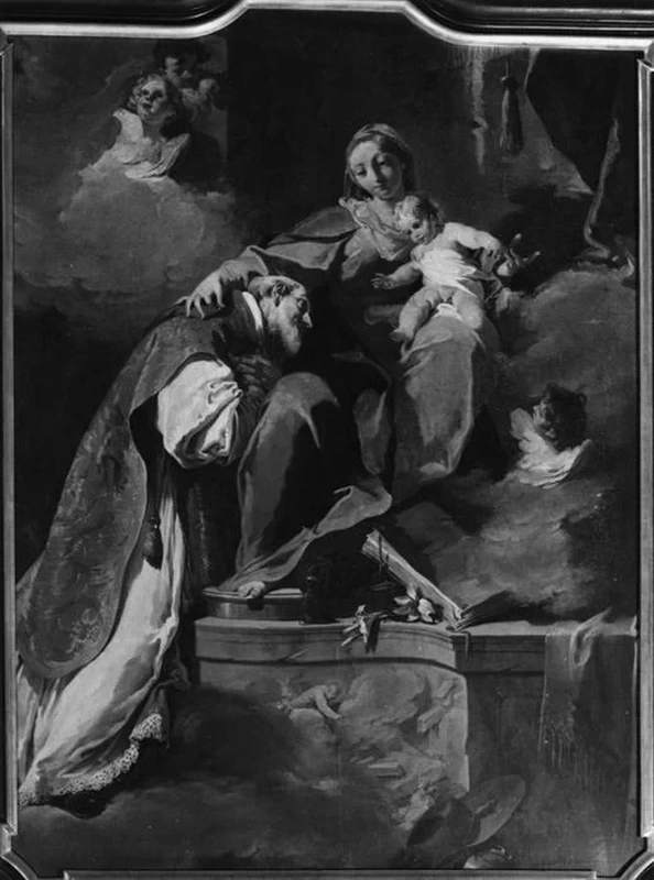 186-Giambattista Pittoni-Madonna col Bambino e san Filippo Neri - Morbegno, Collegiata di San Giovanni Battista  